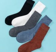 5pairs Guys Simple Crew Sock