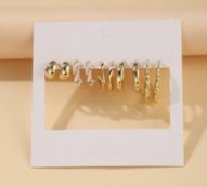 5pairs Minimalist Hoop Earrings