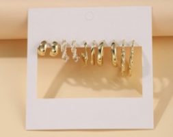 5pairs Minimalist Hoop Earrings