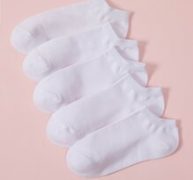 5pairs Plain Ankle Socks