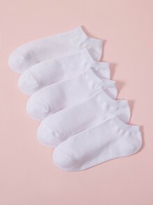 5pairs Plain Ankle Socks