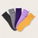 5pairs Plain Slouchy Socks