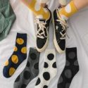 5pairs Polka Dot Pattern Crew Socks