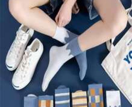 5pairs Random Striped Crew Socks