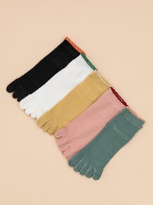 5pairs Simple Toe Socks