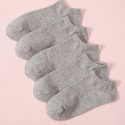 5pairs Solid Ankle Socks