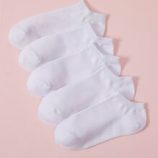 5pairs Solid Ankle Socks