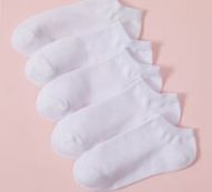 5pairs Solid Ankle Socks
