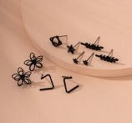 5pairs Star Shaped Stud Earrings