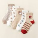 5pairs Striped Pattern Socks