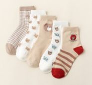 5pairs Striped Pattern Socks
