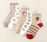 5pairs Striped Pattern Socks