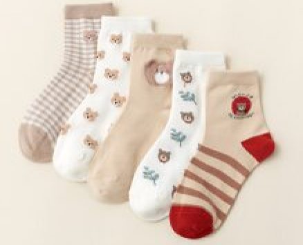 5pairs Striped Pattern Socks
