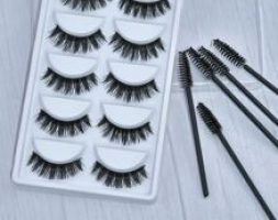 5pairs Volume Eyelashes With 5pcs Brush