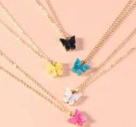 5pcs Butterfly Charm Necklace