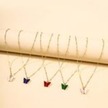 5pcs Butterfly Charm Necklace