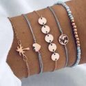 5pcs Disc Decor Bracelet Set