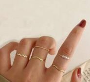 5pcs Faux Pearl Decor Ring