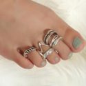 5pcs Hollow Out Design Toe Ring