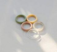 5pcs Minimalist Resin Ring