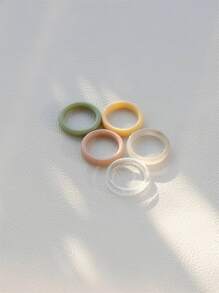 5pcs Minimalist Resin Ring