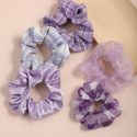 5pcs Plaid Scrunchies