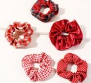 5pcs Polka Dot Pattern Scrunchie