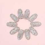 5pcs Rhinestone Decor Fake Nail