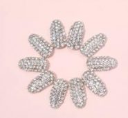 5pcs Rhinestone Decor Fake Nail