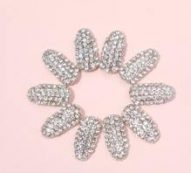 5pcs Rhinestone Decor Fake Nail