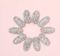 5pcs Rhinestone Decor Fake Nail