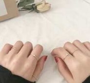 5pcs Rhinestone Decor Ring