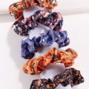 5pcs Skull Print Scrunchie