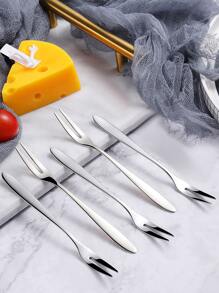 5pcs Stainless Steel Fruit Fork