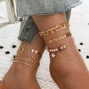 5pcs Star Decor Chain Anklet