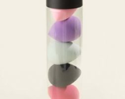 5pcs Water Drop Shaped Makeup Puff Set With Storage Box