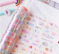 5rolls Cartoon Graphic Random Decorative Tape