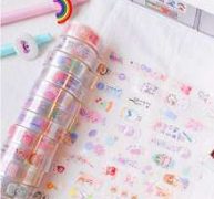 5rolls Cartoon Graphic Random Decorative Tape