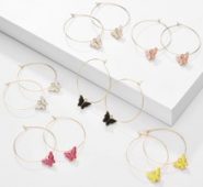6pairs Butterfly Drop Earrings