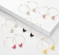 6pairs Butterfly Drop Earrings