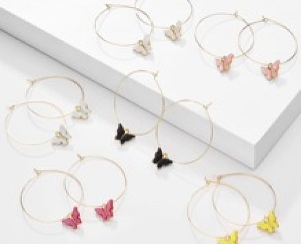 6pairs Butterfly Drop Earrings