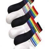 6pairs Colorful Striped Crew Socks