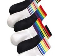 6pairs Colorful Striped Crew Socks