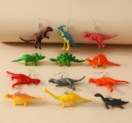6pairs Dinosaur Charm Drop Earrings