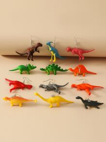 6pairs Dinosaur Charm Drop Earrings