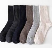 6pairs Guys Solid Crew Socks