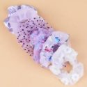 6pcs Butterfly & Flower Graphic Scrunchie