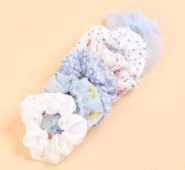 6pcs Butterfly & Flower Pattern Scrunchie