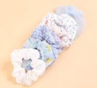 6pcs Butterfly & Flower Pattern Scrunchie