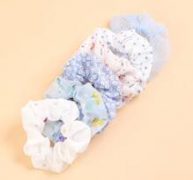 6pcs Butterfly & Flower Pattern Scrunchie